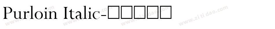 Purloin Italic字体转换
